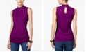 INC International Concepts I.N.C. Ruched Mock-Turtleneck Top, Created for Macy's
